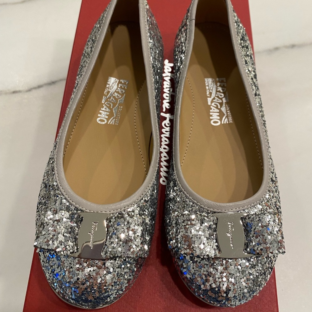 COPY - Ferragamo glitter flats